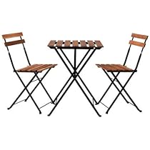 Amazon｜IKEA TARNO テーブル＆チェア2脚, アカシア材, スチール
